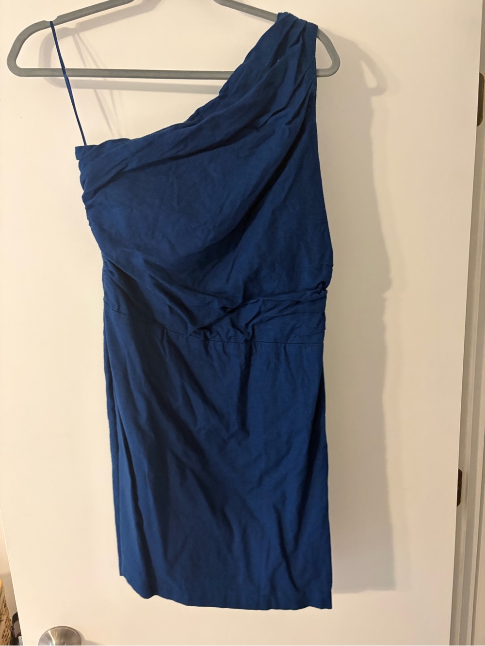 Abercrombie & Fitch One-Shoulder Cobalt Blue Dress